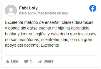 Captura de reseña de un padre de familia