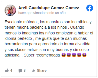Captura de reseña de un padre de familia