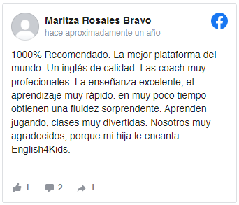 Captura de reseña de un padre de familia