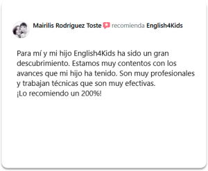 Reseña de un padre de familia: Estamos muy contentos con los avances que mi hijo ha tenido.