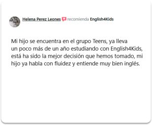 Reseña de un padre de familia: Esta ha sido la mejor decisión que hemos tomado. Mi hijo ya habla con fluidez.
